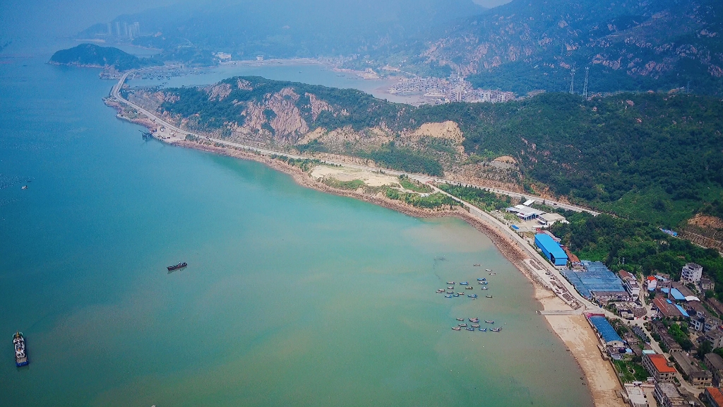 航拍福州连江县筱埕镇!