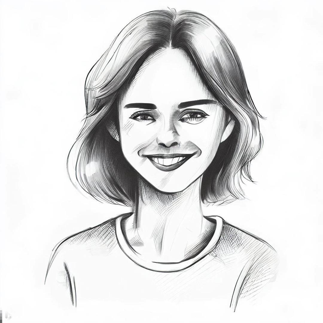 画一副漂亮的小姐姐素描画, ai:稍等. 我想给她戴上眼镜 ai:了解.