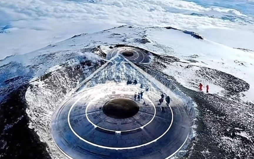 南极圈发现外星基地