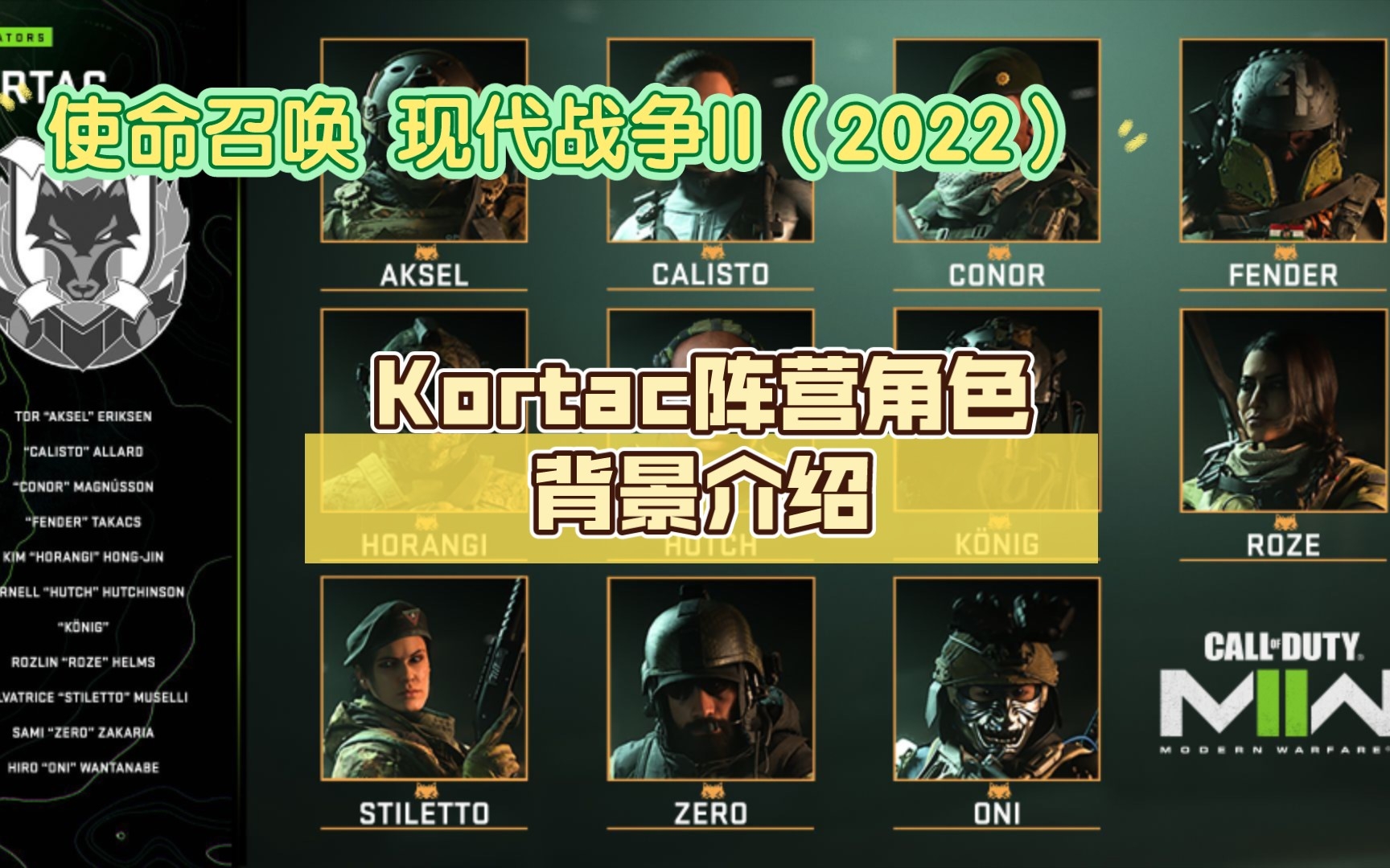 【COD19】Kortac阵营角色背景介绍哔哩哔哩bilibili