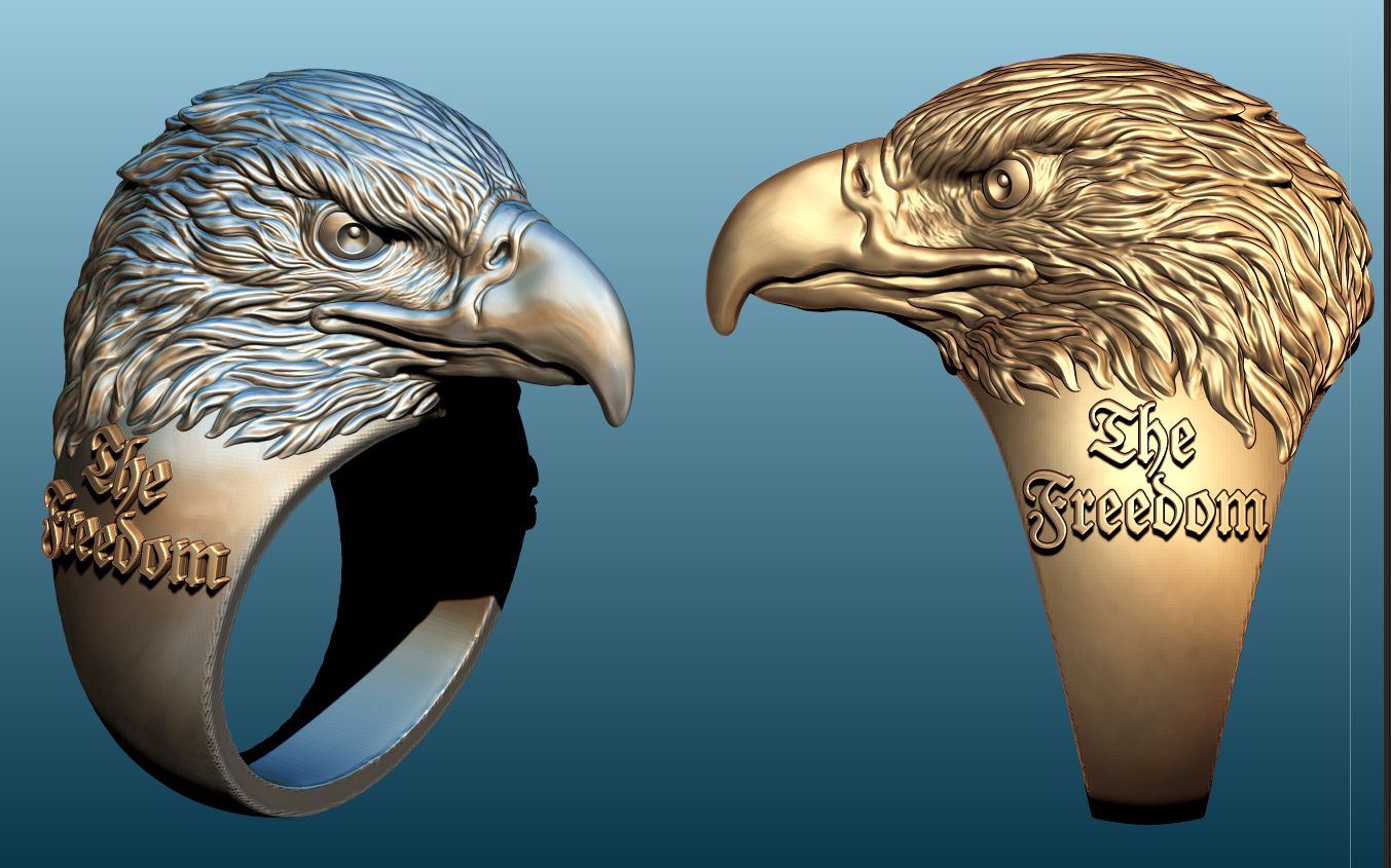 鹰头戒指案例zbrush雕刻设计演示