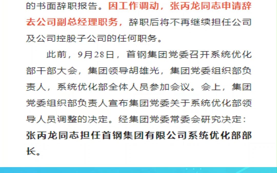 多家钢厂董事长、总经理、副总大调整!哔哩哔哩bilibili