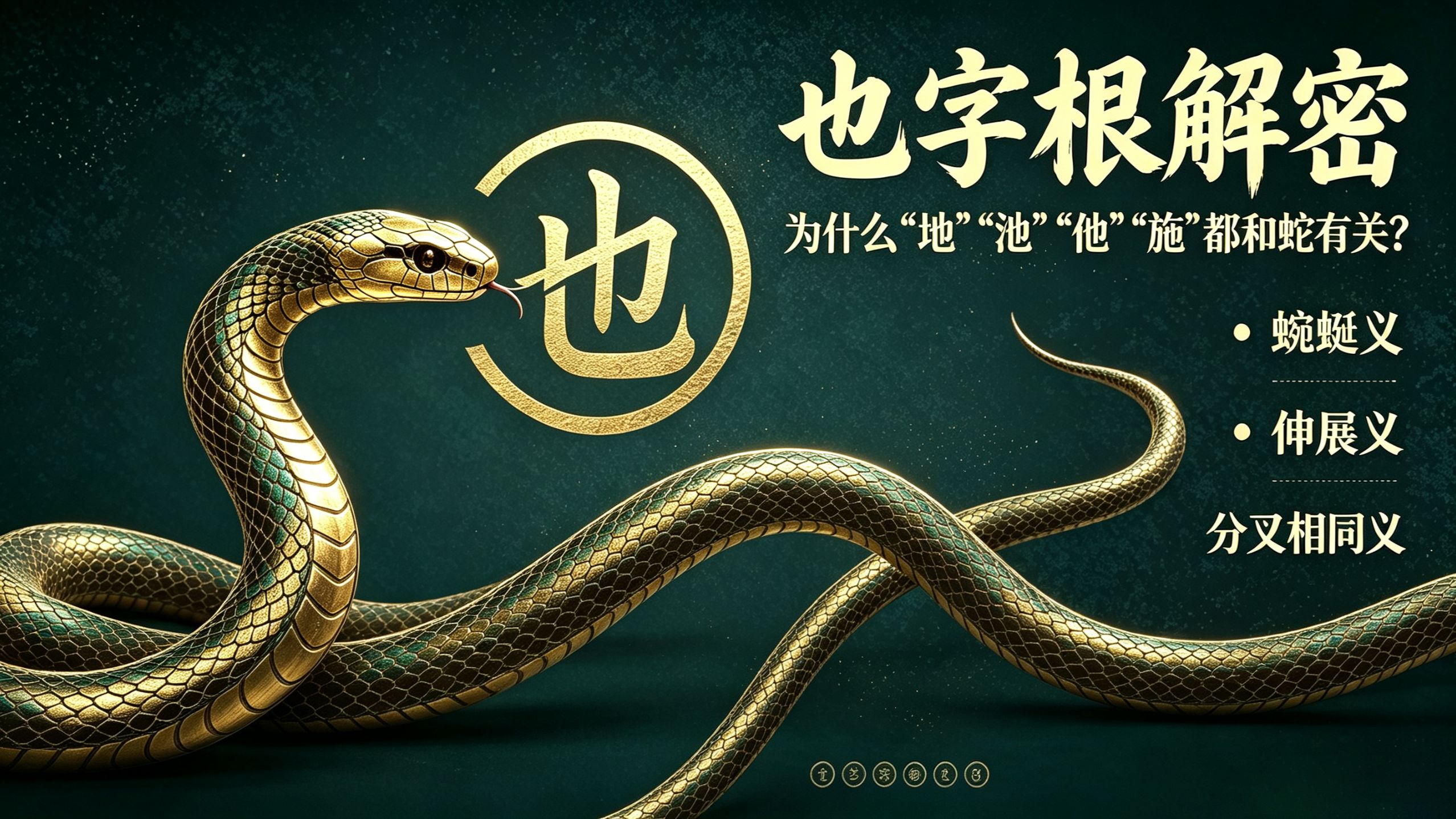 他字右边为什么加个“也”呢？
