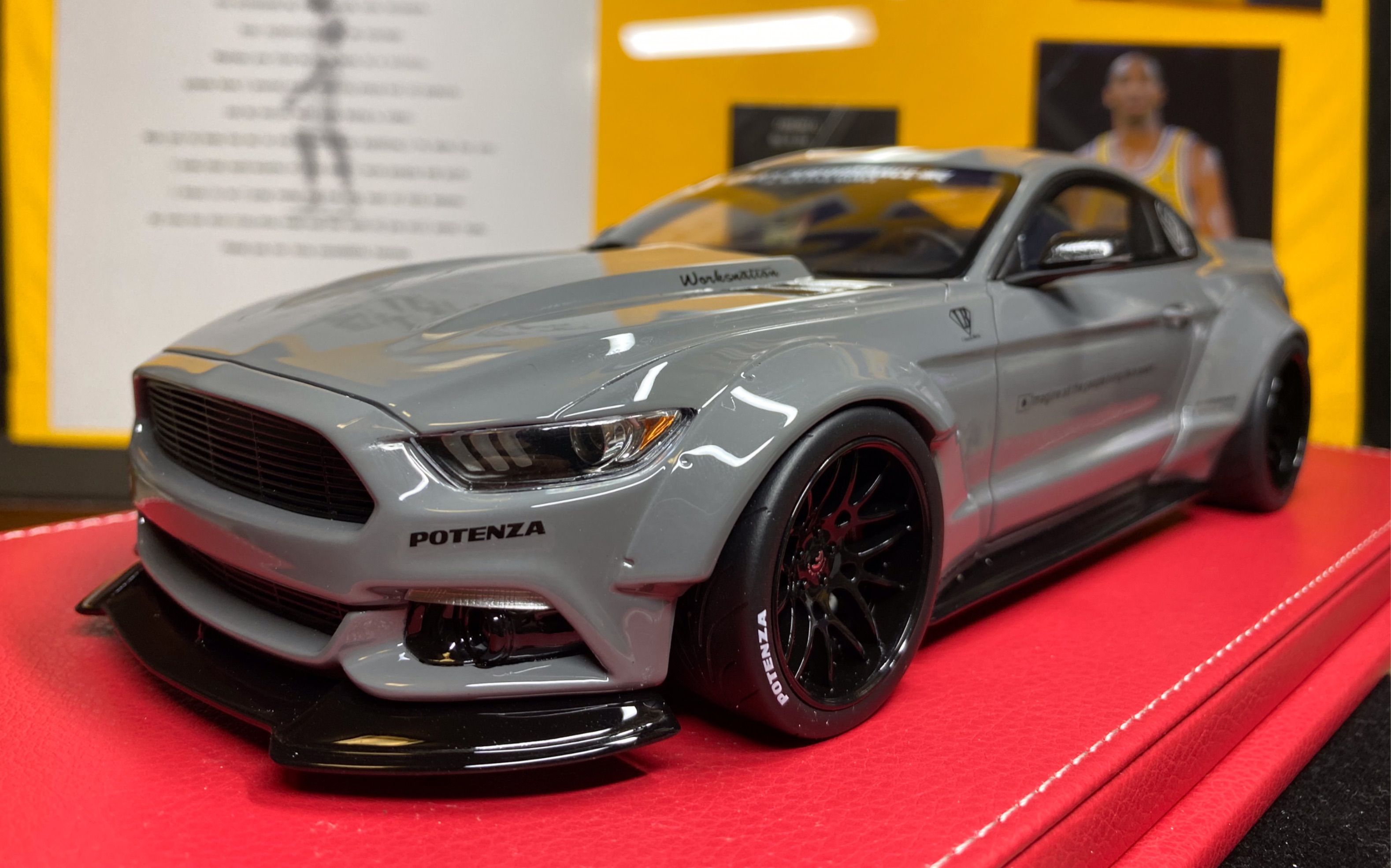 gts 1:18 野马lb宽体 水泥灰 树脂汽车模型_哔哩哔哩 (゜-゜)つロ