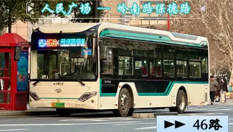 【POV 304】【含报站】【魔都视角 91】上海公交 46路 人民广场 → 岭南路保德路 全程前方视角展望