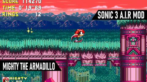 Mighty the Armadillo in Sonic 3 A.I.R [Sonic 3 A.I.R.] [Mods]