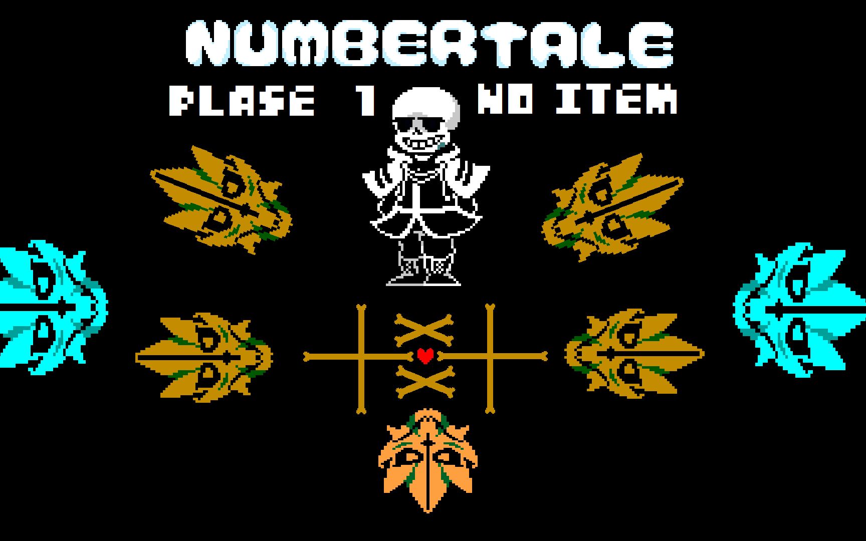 [numbertale]数字衫斯1阶段无药(一半回合无伤)_哔哩哔哩_bilibili