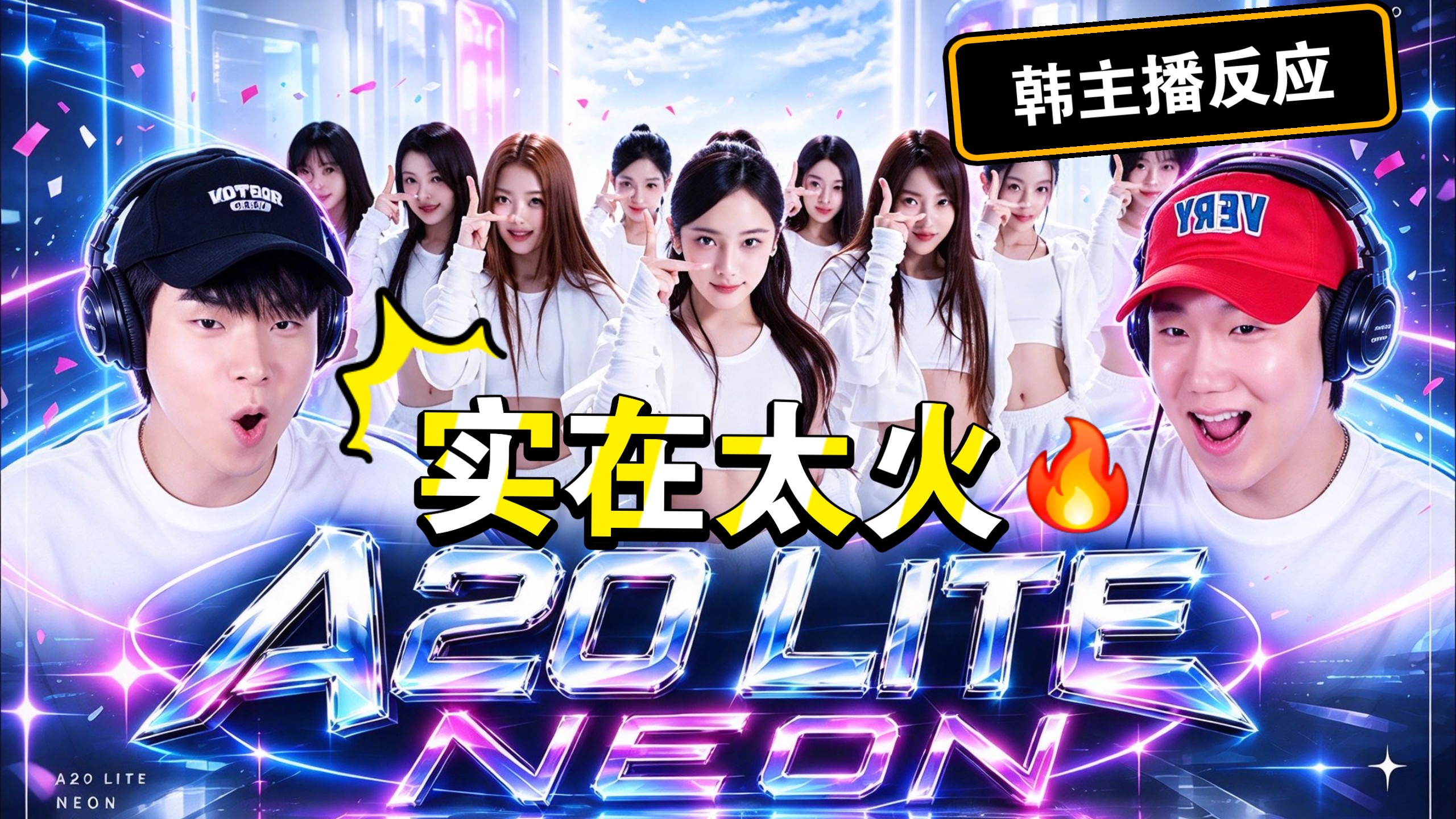 【中字】韩网红主播感叹实在太火!  海外观看A2OLITE爆曲NEON反应