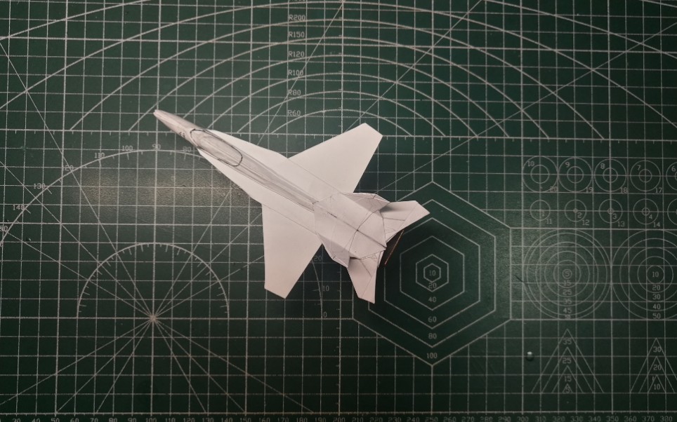 【折纸飞机】美国f18战机米折进气道版(原创),一张a4纸纯折不剪裁可