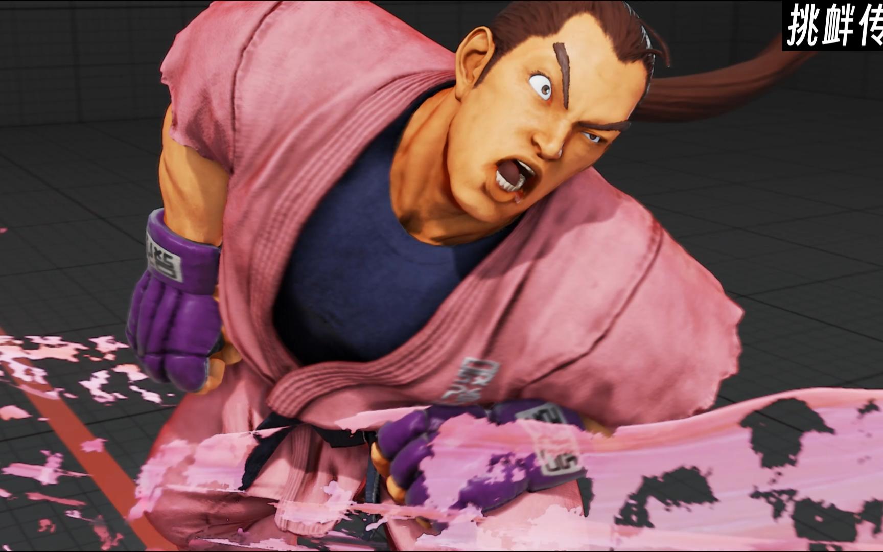 街霸最恶搞角色!丹(火引弹)动作欣赏,连招带嘲讽的男人!