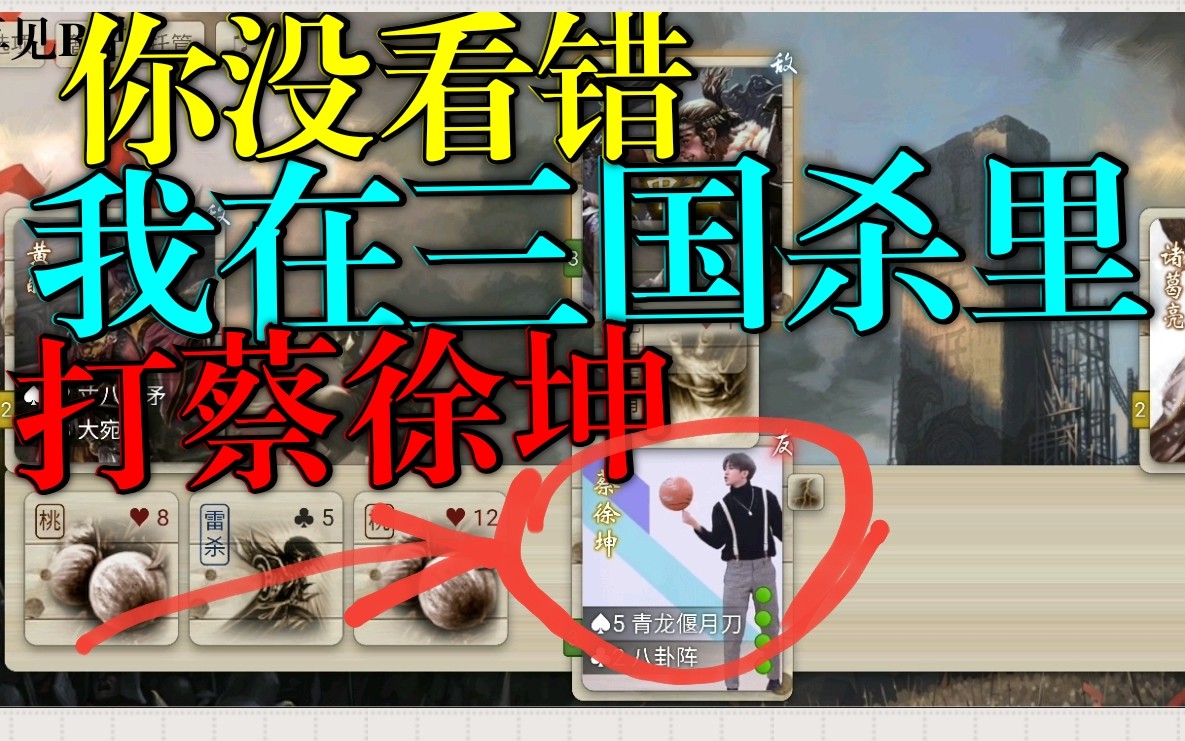 你没看错我真的在三国杀里打蔡徐坤这个新武将