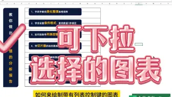 Excel如何绘制可下拉选择的动态图表？