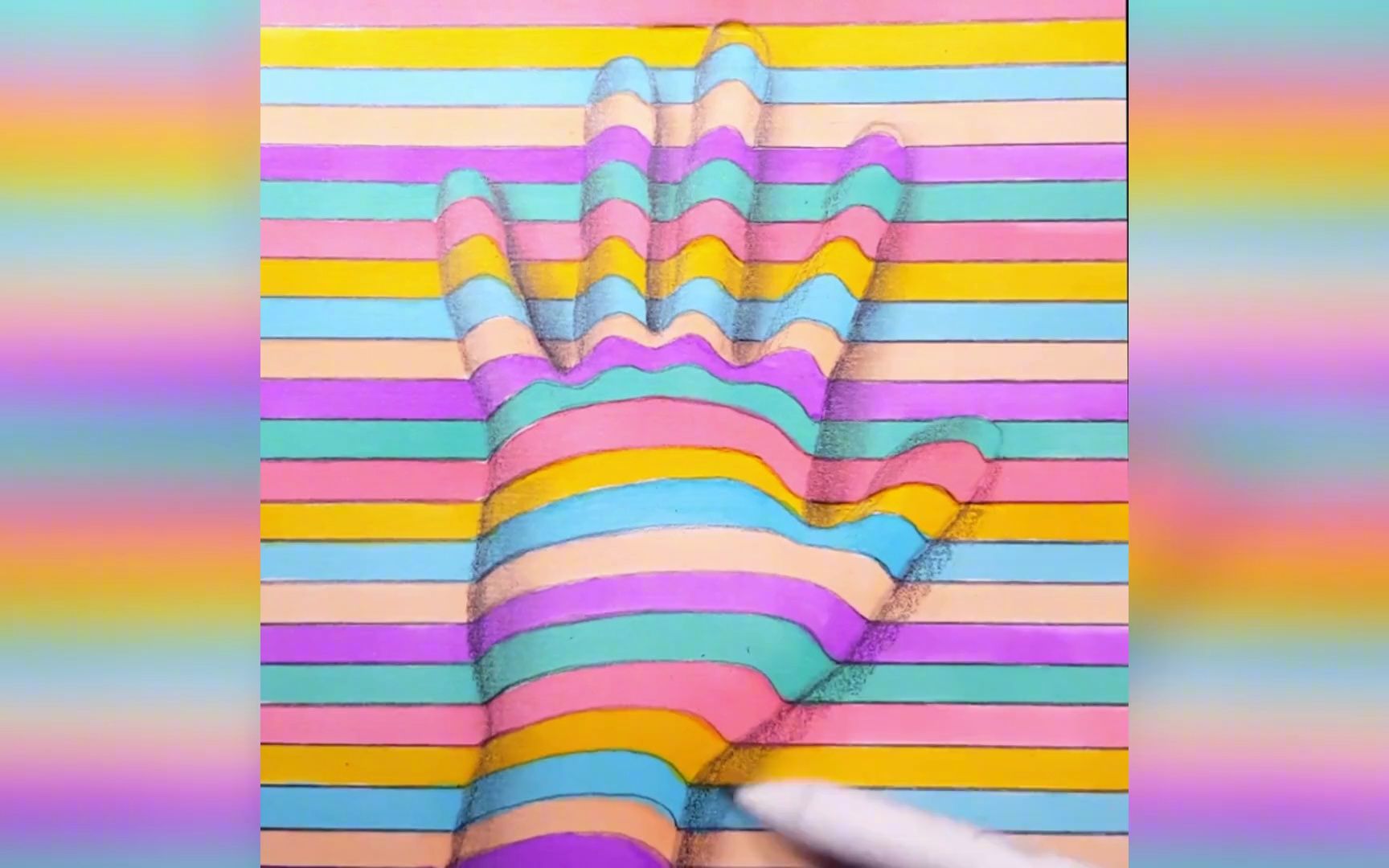 真有手就可以画的立体画!动动手就可以哦!