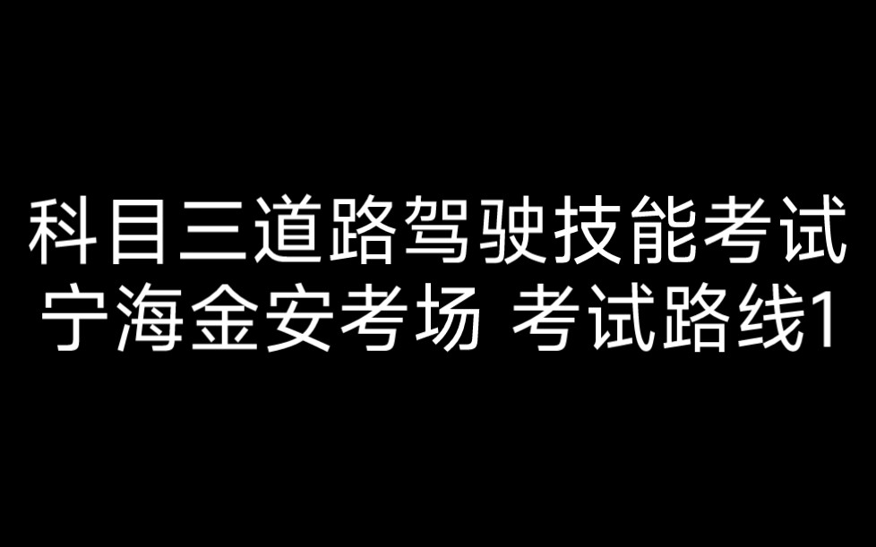 科目三道路驾驶技能考试 宁海金安考场 考试路线1哔哩哔哩bilibili