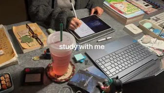 study with me | 小狗's 原倍速学习视频~ | 30分钟伴学 | 静心学习 | 白噪音 | 下雨声 | 纯音乐