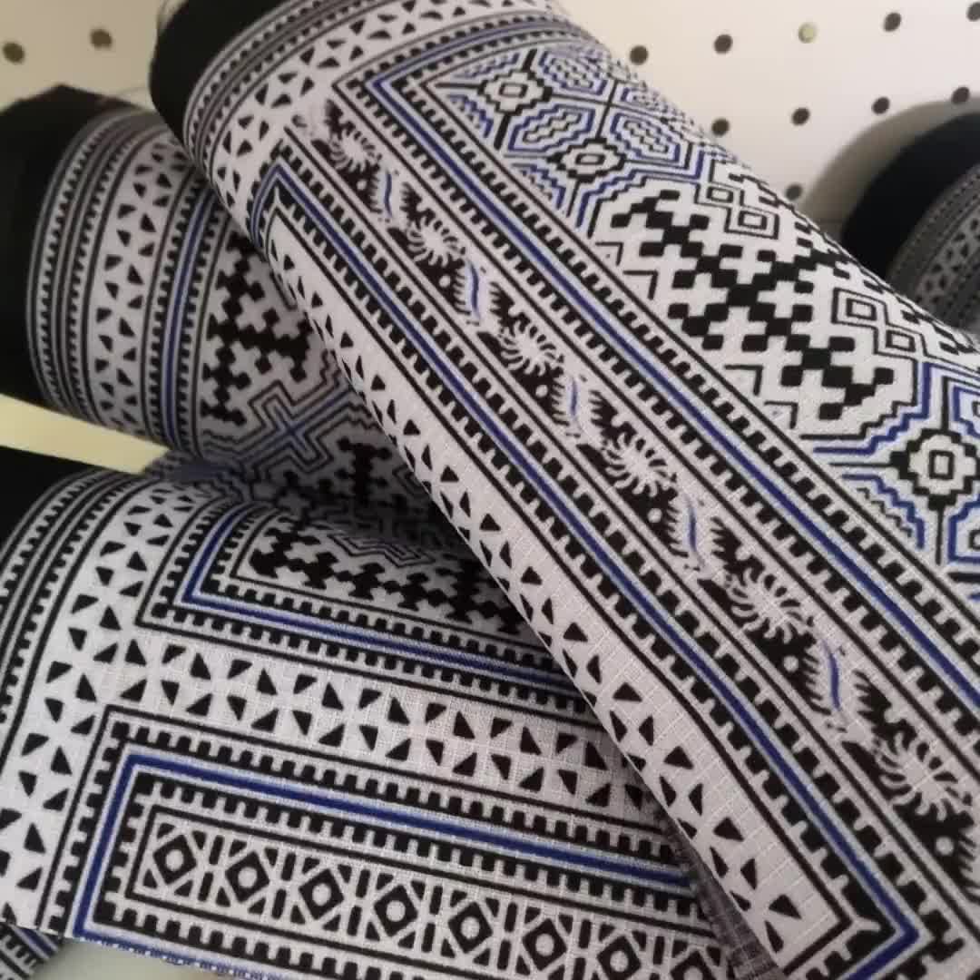 6572苗族新款布料民族风衣裙子布—印花布料~底料狄4413