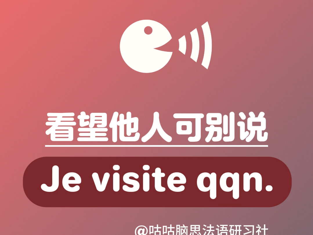 易错法语!Je visite qqn. 可不等于看望某人哔哩哔哩bilibili