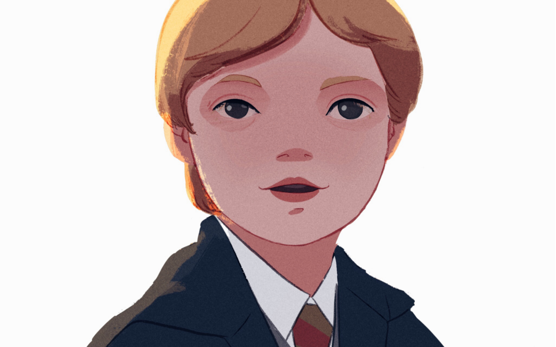 ipad绘画哈利波特中的小罗恩绘画过程