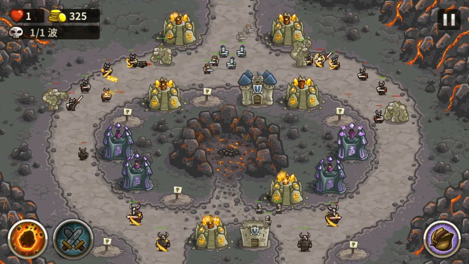 kingdomrush凄凉山谷铁拳挑战无英雄