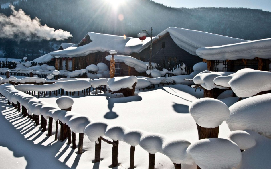 2020年的东北雪乡第一场雪,下得很大,雪的世界真美!