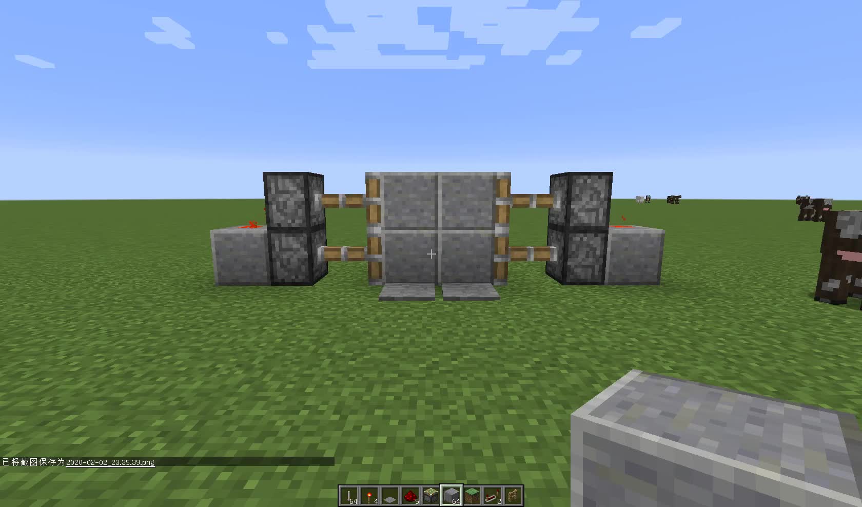 超简单2x2活塞门,红石小白也学的会!