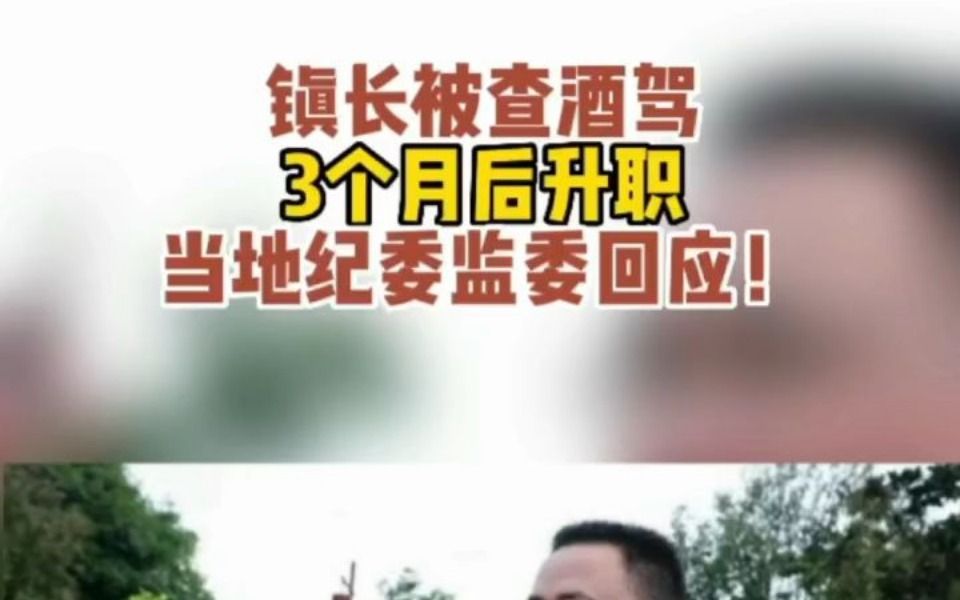 镇长被查酒驾3个月后升职当地纪委监委回应哔哩哔哩bilibili