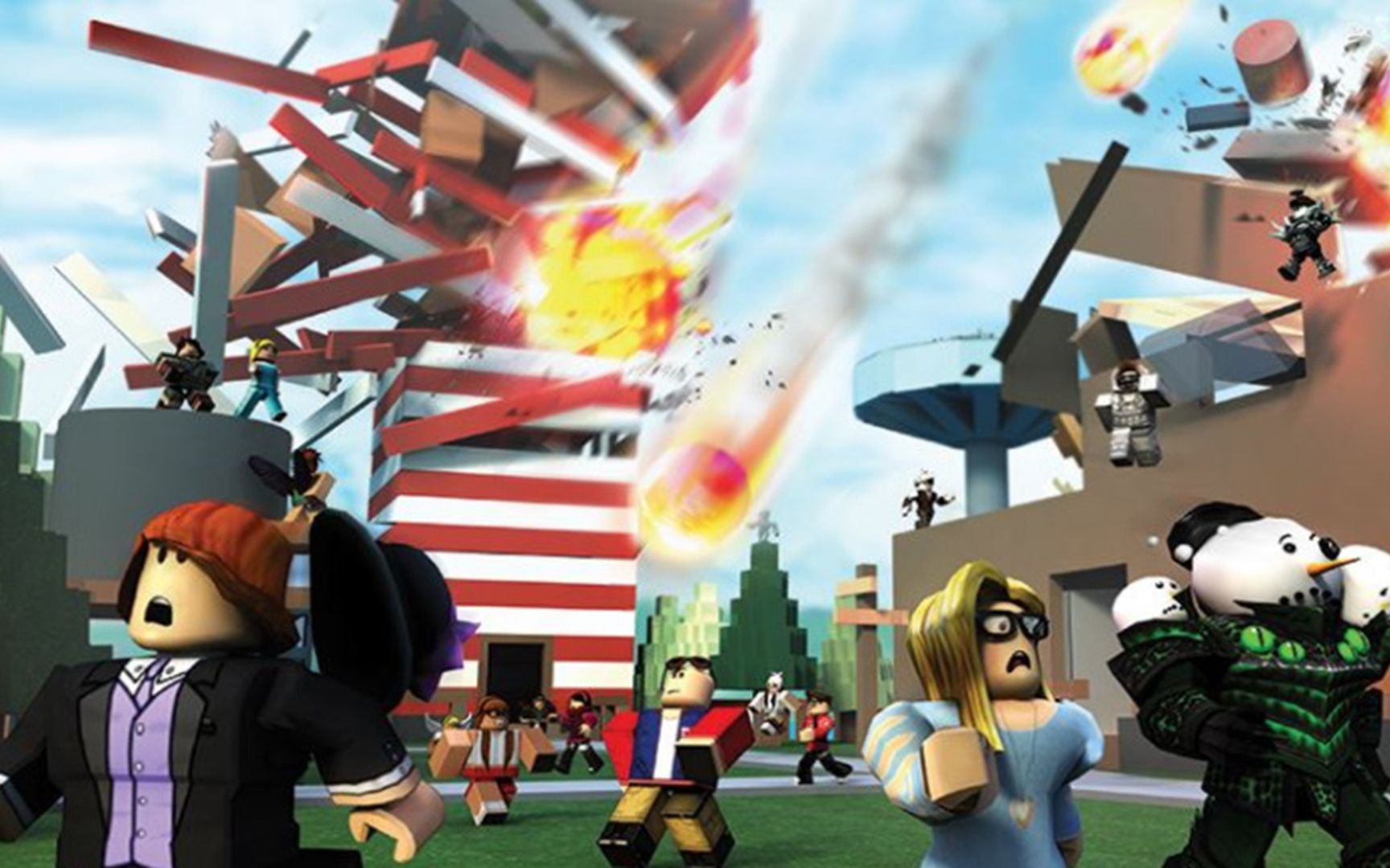 《罗布乐思roblox》:自然灾害生存模拟器,爬梯子被流星砸了