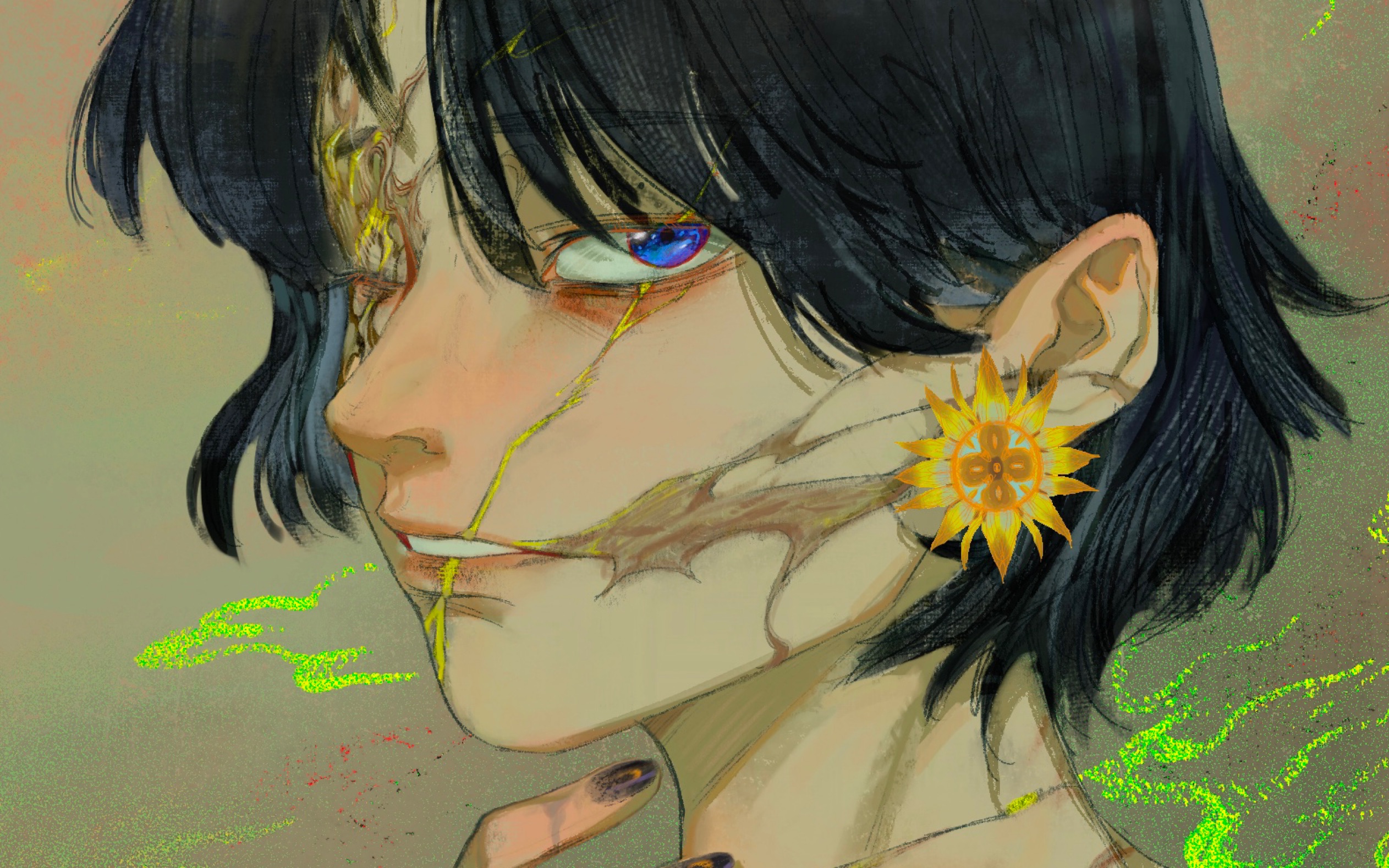 【绘画过程】|oc|"伤痕"