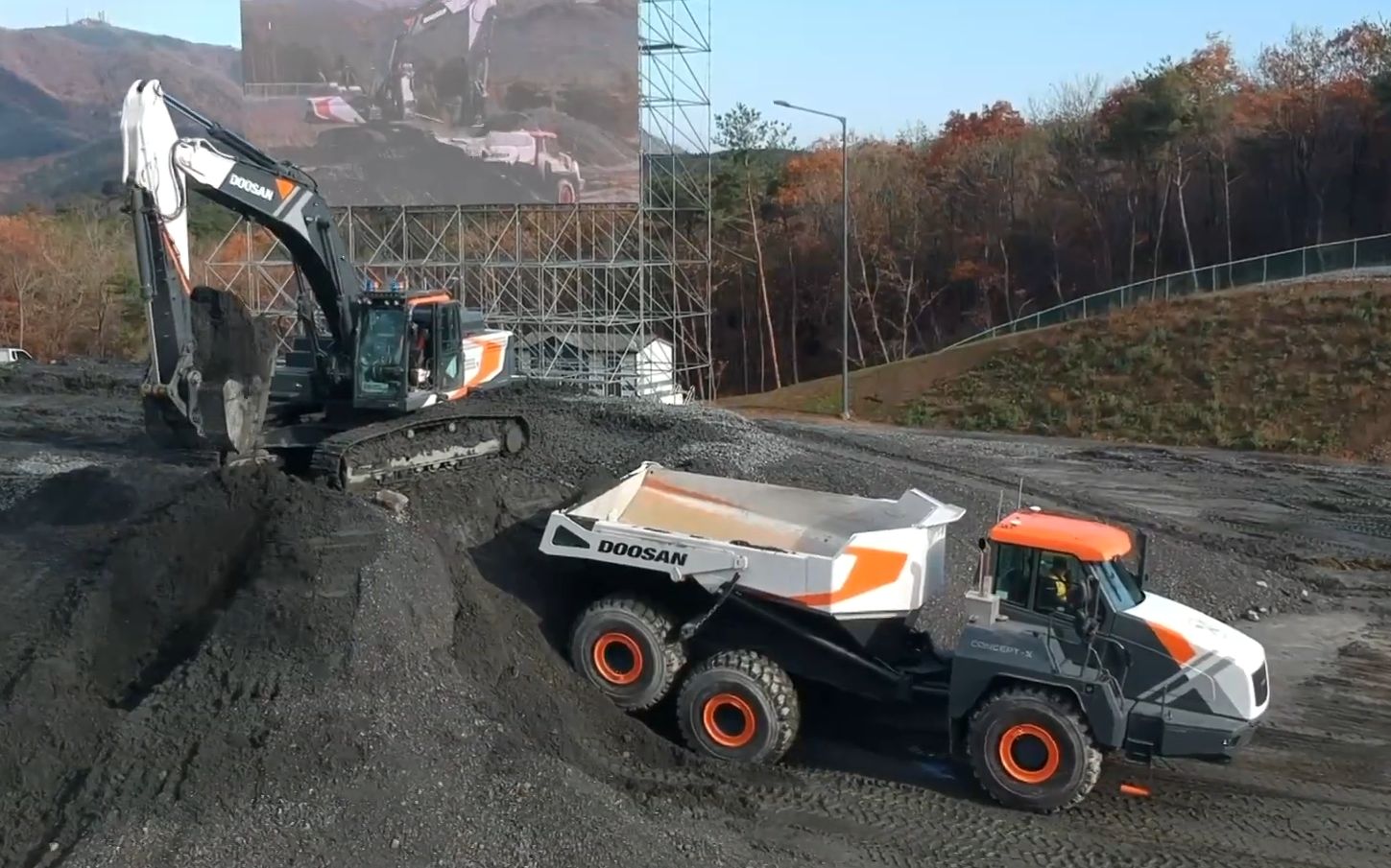 斗山 Doosan ConceptX 智慧工程机械作业演示哔哩哔哩bilibili