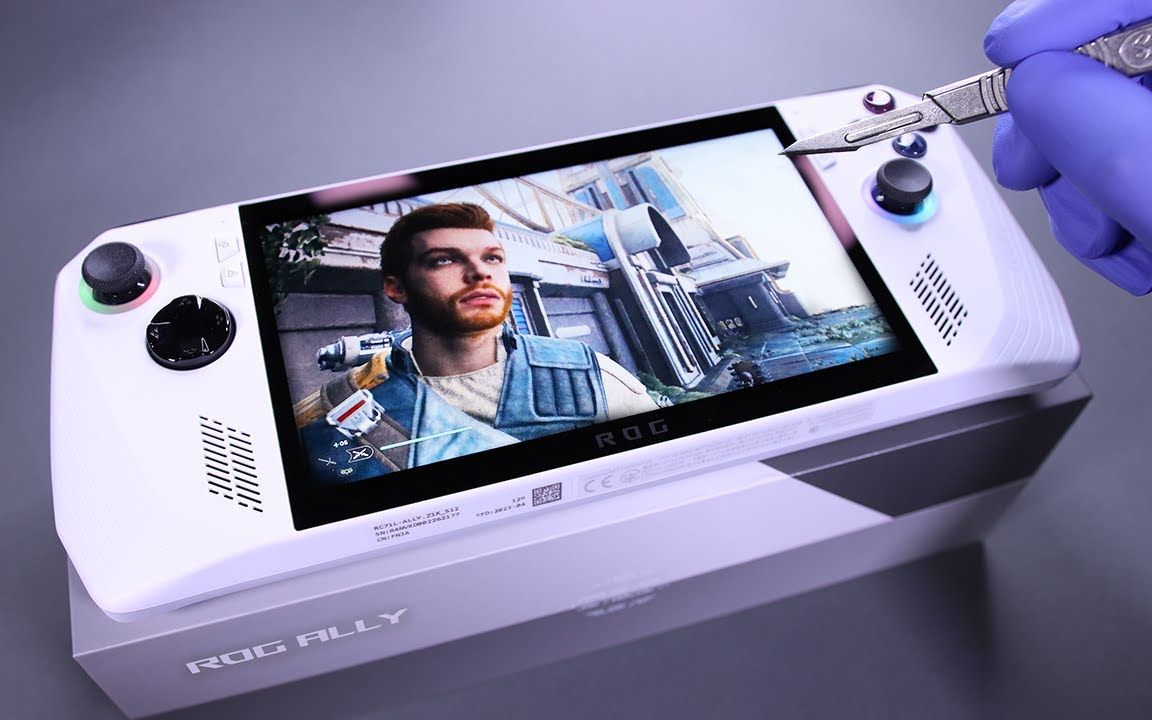 华硕asus rog ally 游戏掌上电脑开箱