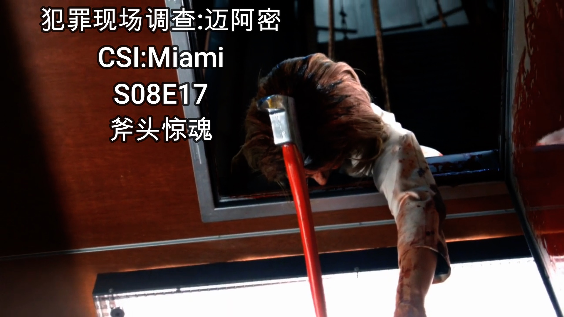 [图]【犯罪现场调查:迈阿密】CSI:Miami S08E17 斧头惊魂 假火警警报后,女前台遭斧劈抛尸电梯井; 后悔作孽裁人,前高管换工作仍旧习难改.