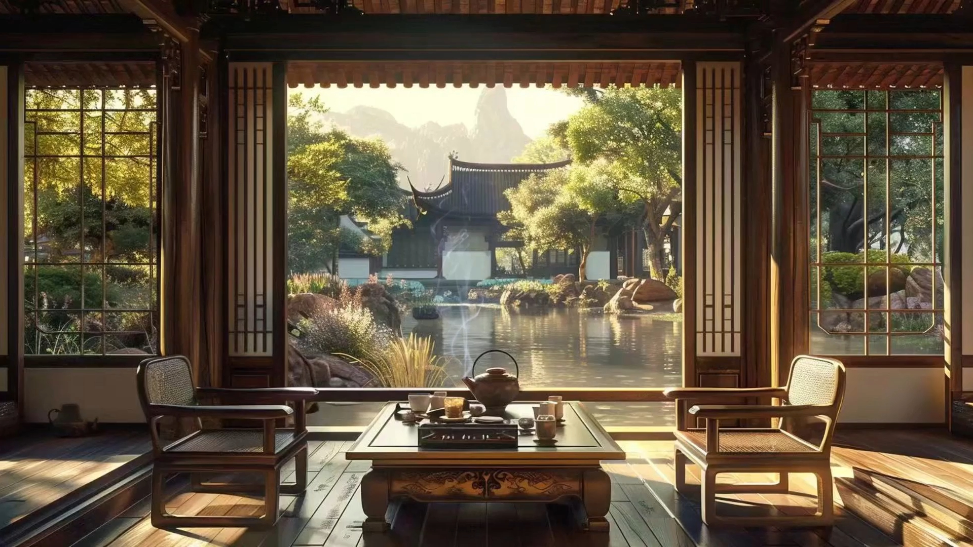 [图]春风二三月，敲火试新茶。纯音乐，古风，喝茶背景音，古风场景