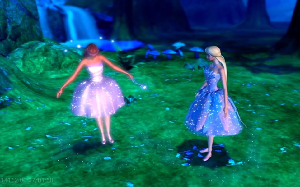 [图]Barbie of the Swan Lake-Fairy Queen teaches Odette how to waltz 学习华尔兹