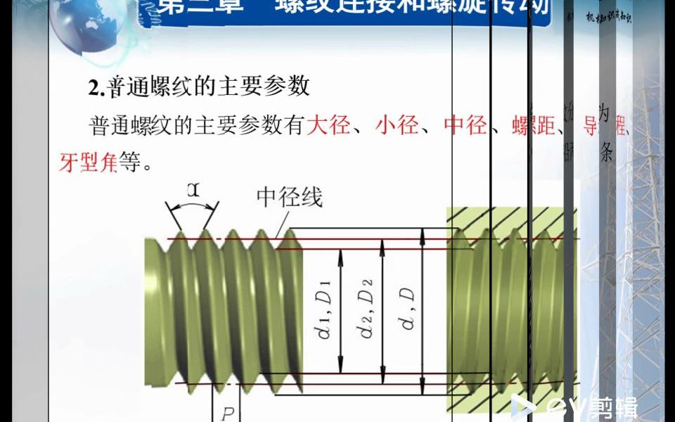 05螺纹连接与螺旋传动哔哩哔哩bilibili