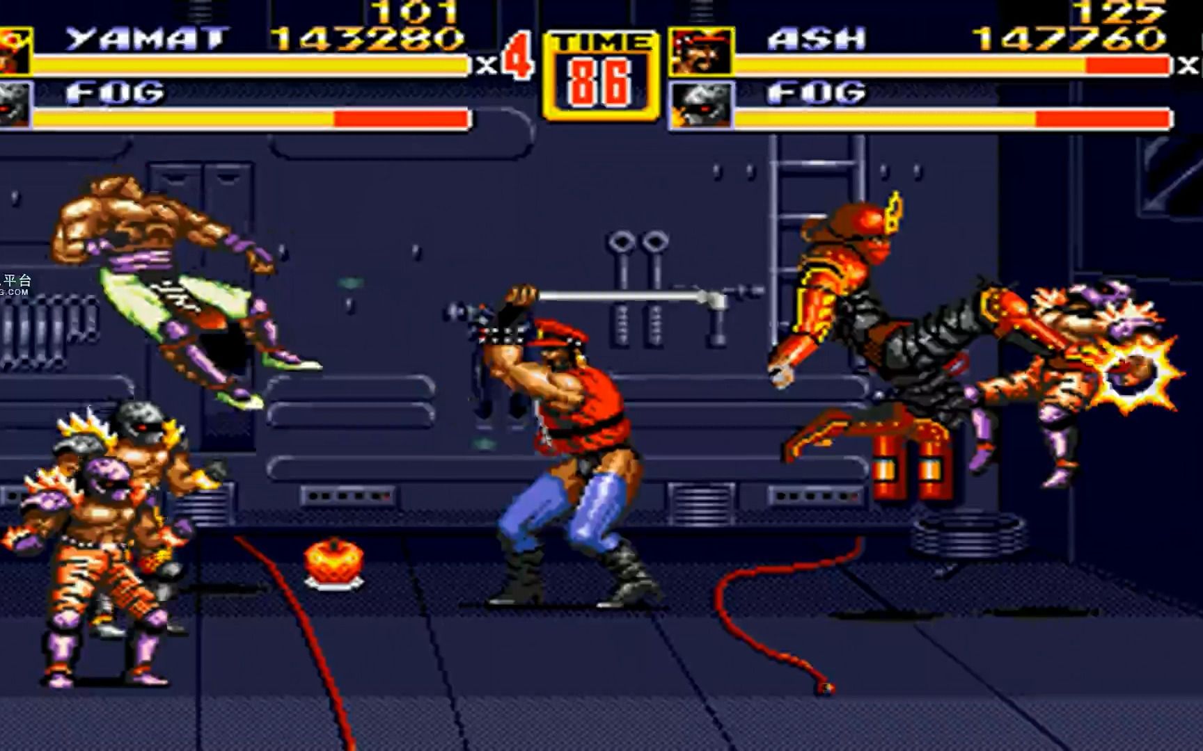 童年经典md游戏怒之铁拳系列2代反派英雄第二关