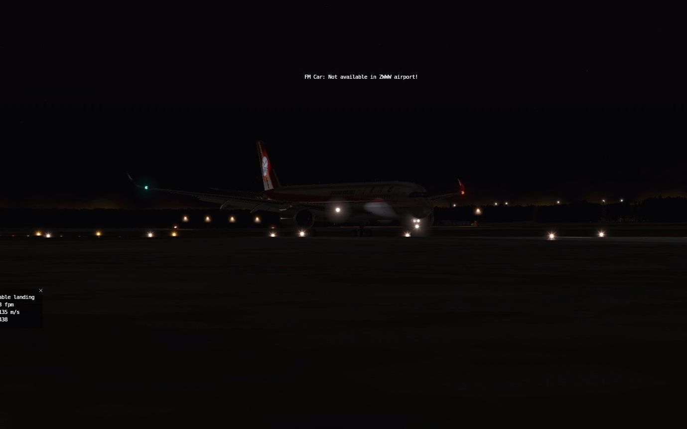 XPlane11 四川航空A359夜晚降落乌鲁木齐地窝堡(ZWWW)哔哩哔哩bilibili