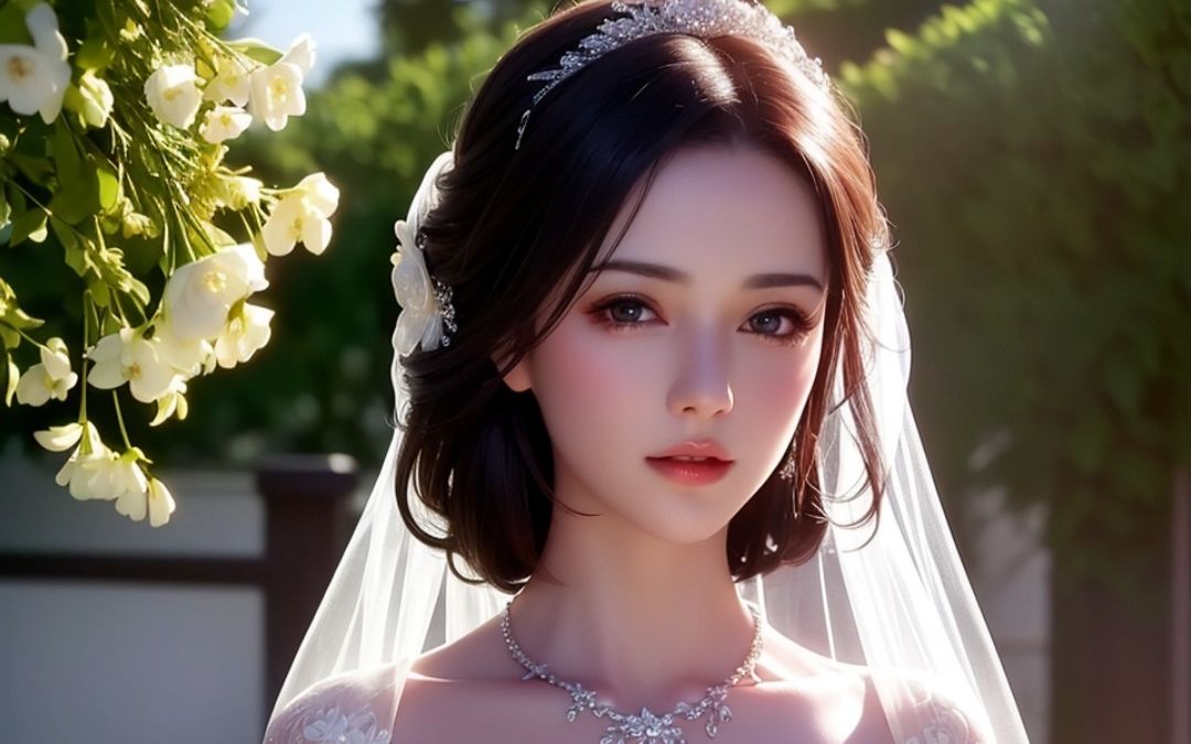 [图]纯白婚纱美少女