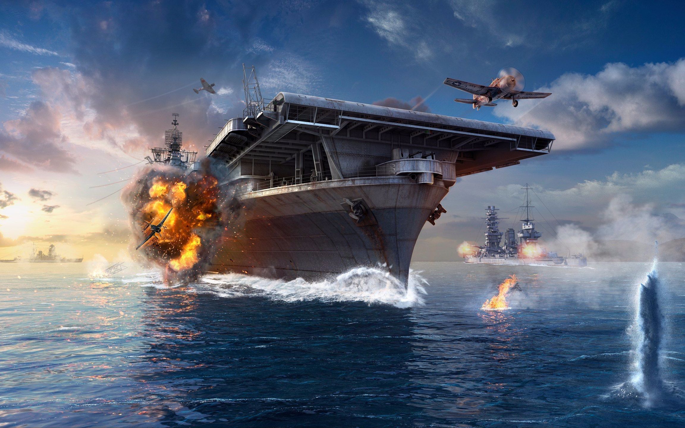 【战舰世界欧战天空】第480期 娱乐小合集(中途岛与征服者)