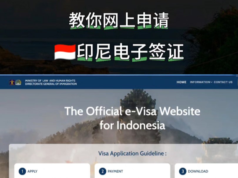 印尼电子签证网上申请攻略哔哩哔哩bilibili