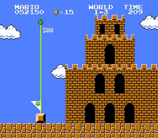 [图]FC超级马里奥1代不跳关一命（super mario bros）