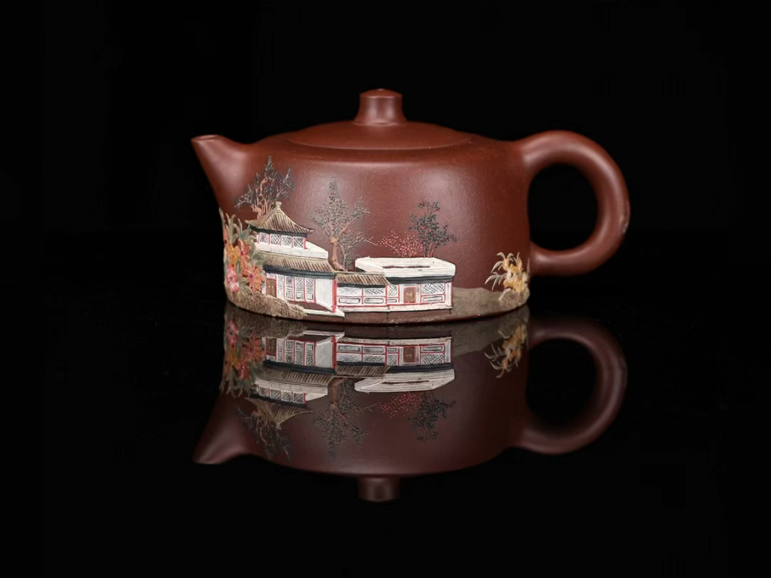 泥绘大师张志清之女张烨井栏壶250cc