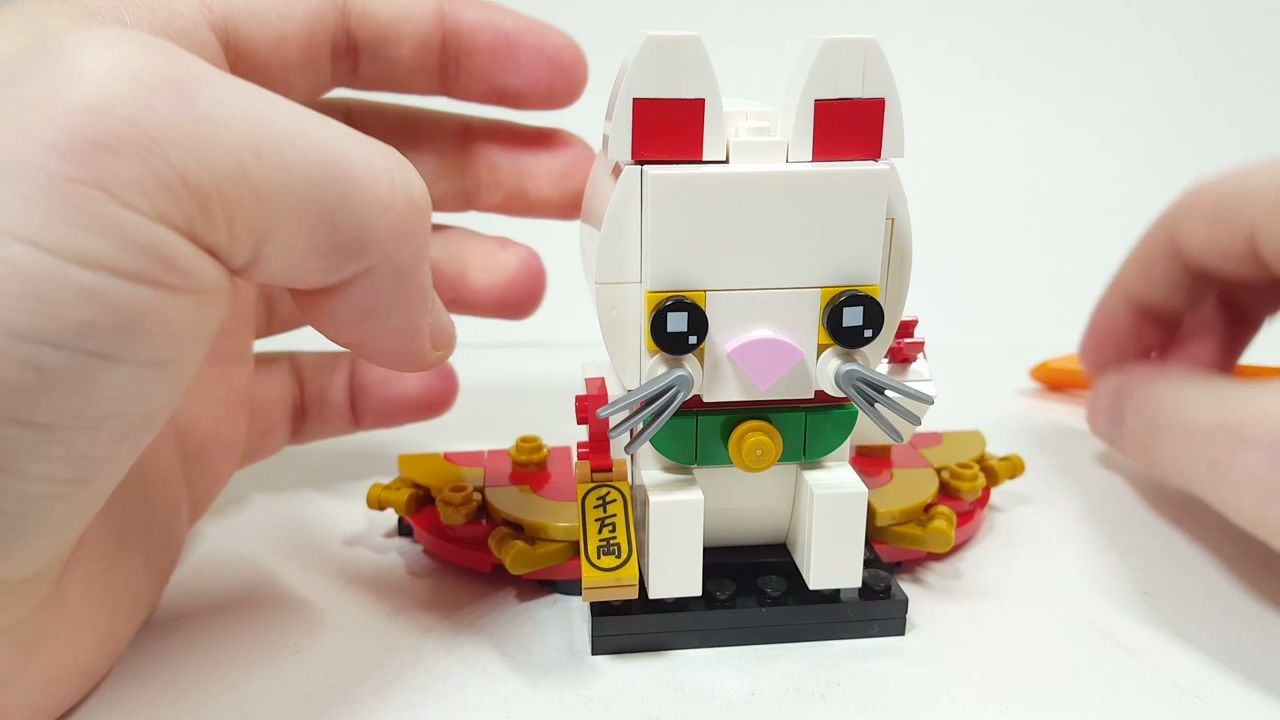 乐高方头仔brickheadz招财猫luckycat40436