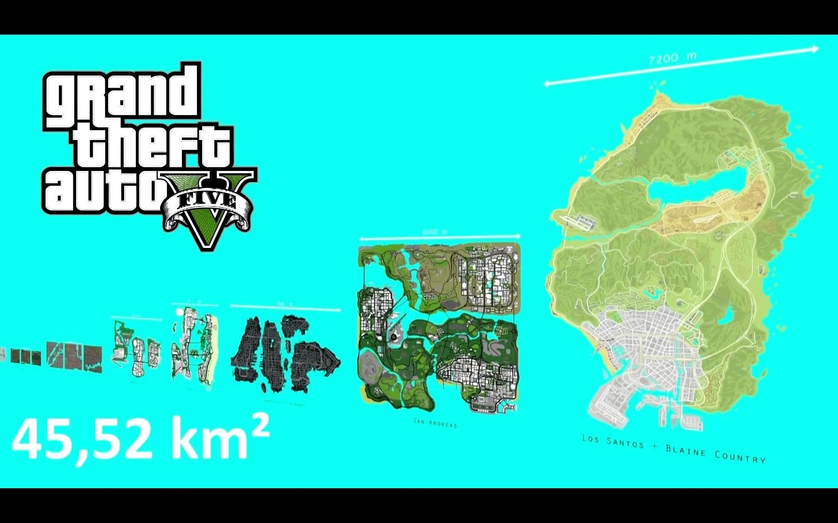 【gta编年史】历代地图对比