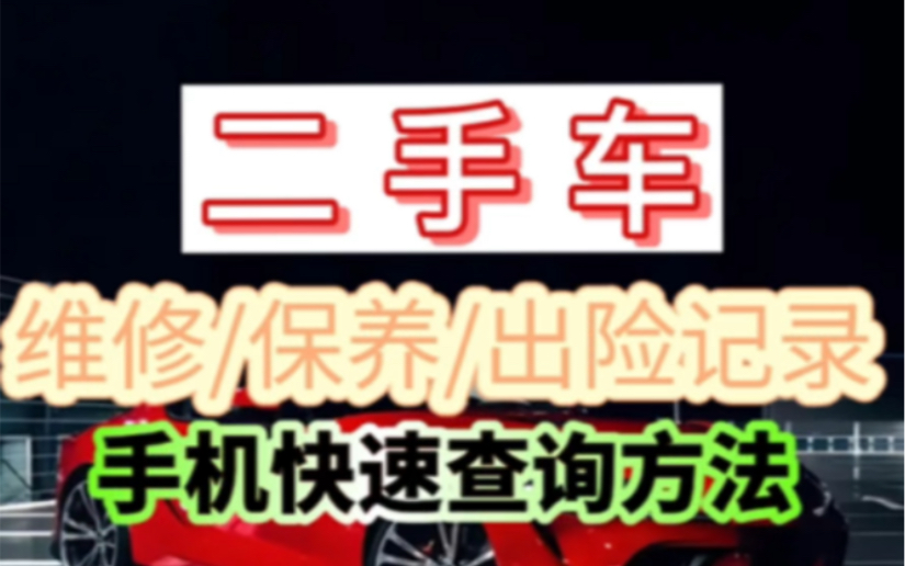 车商都在用的车况查询工具.维保、出险记录如何查询?教你快速查询方法,秒出报告.哔哩哔哩bilibili