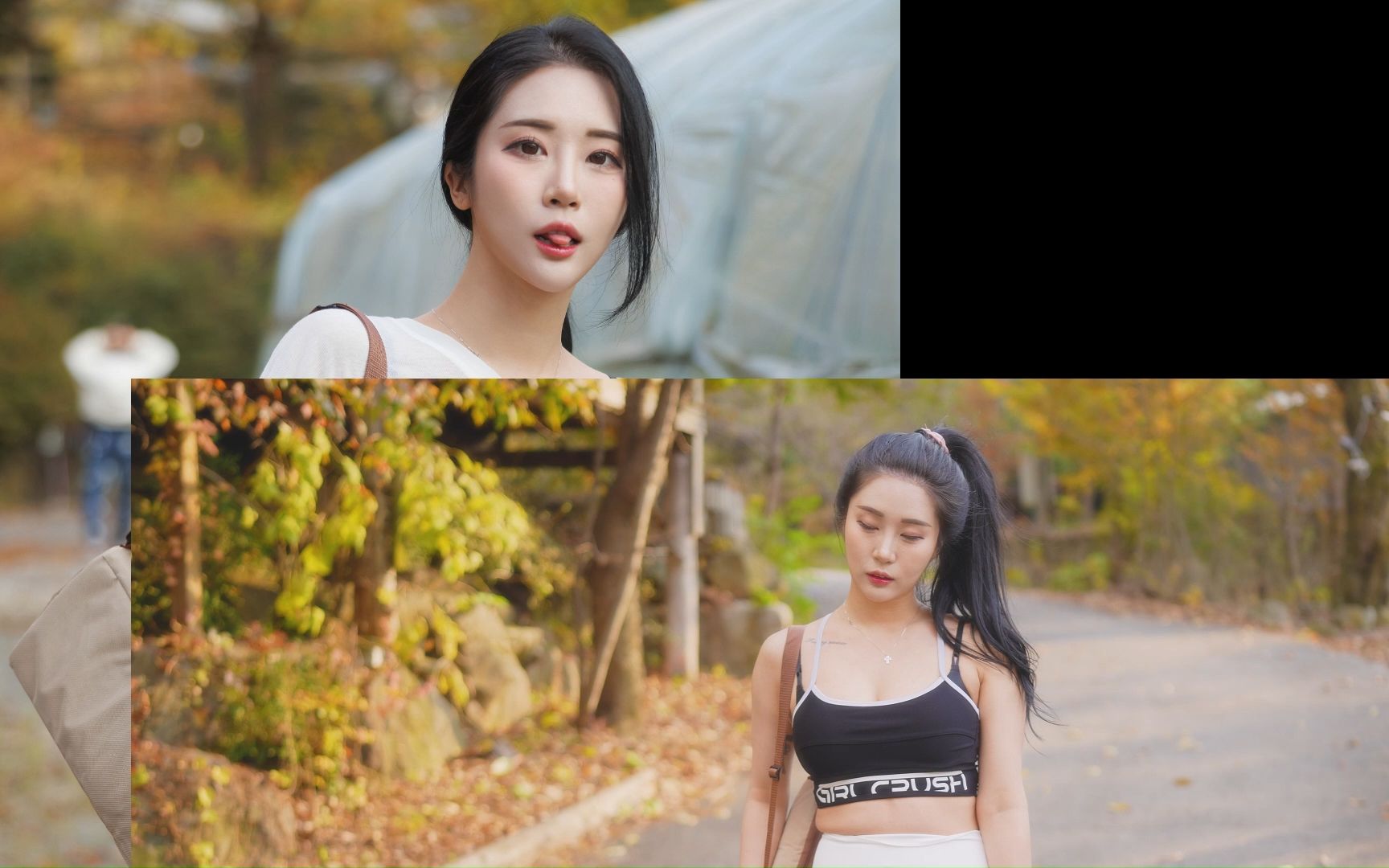 girl crush 普美bomi户外新作,她可能也是为了还贷,太勤快了