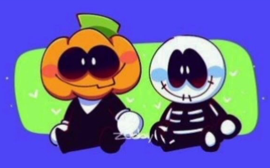 【fnf/恐怖月 同人图合集】skid&pump ～haunted_哔哩哔哩_bilibili