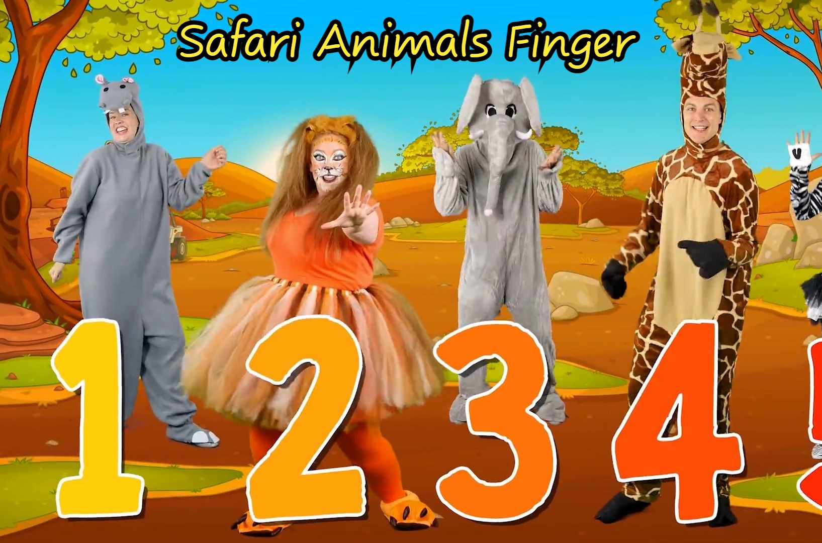 safari animals finger family song 野生动物手指歌 英文儿歌