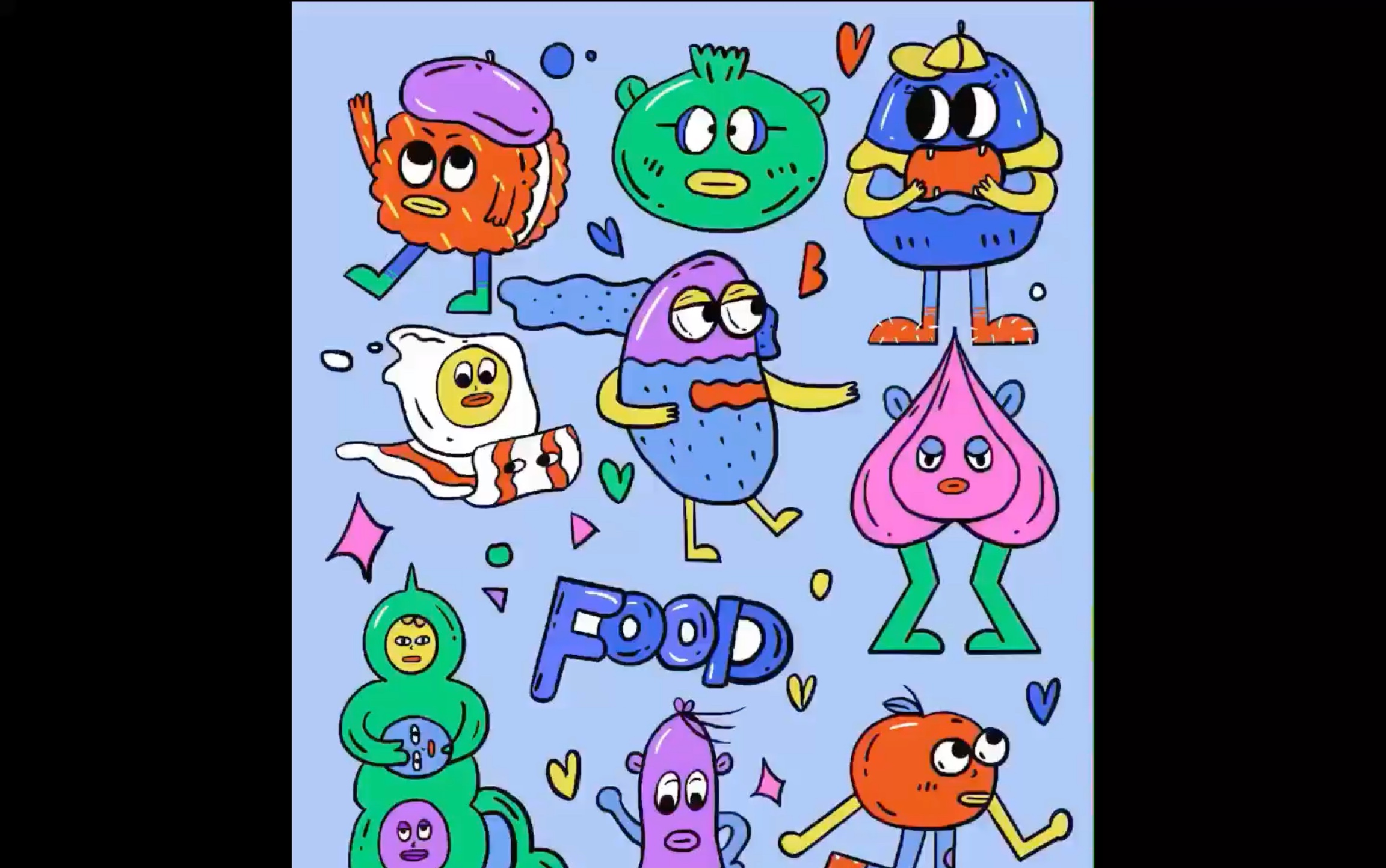 procreate绘画 doodle风格插画教程