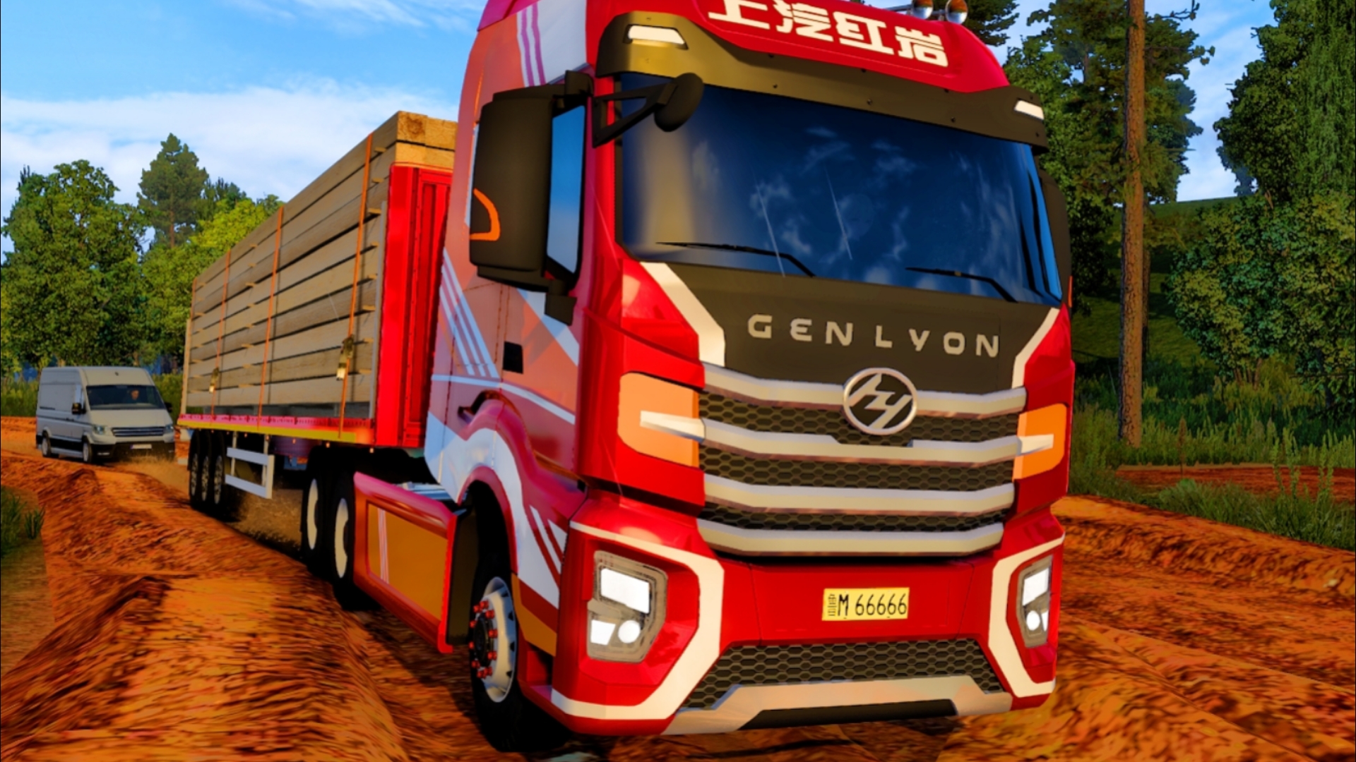 【欧洲卡车模拟2】国产上汽红岩巴西运输木材