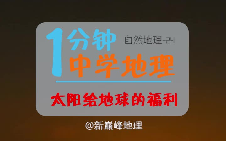 [图]《每天1分钟 地理考满分》029-太阳给地球的福利